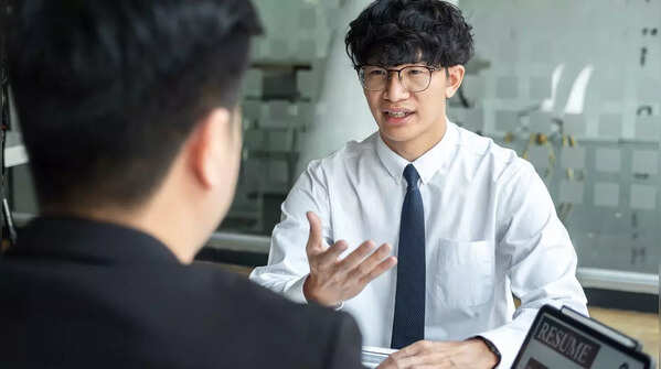 Candidate with confident and engaged body language