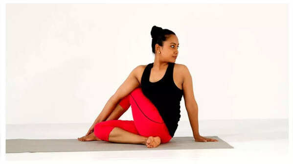 Practicing Ardha Matsyendrasana for internal health
