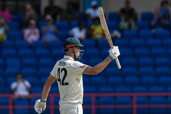 Cameron Green batting defiantly at No. 3 in Grenada.