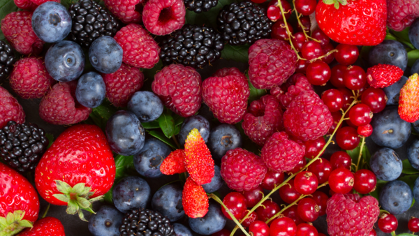Close-up of fresh, juicy berries.
